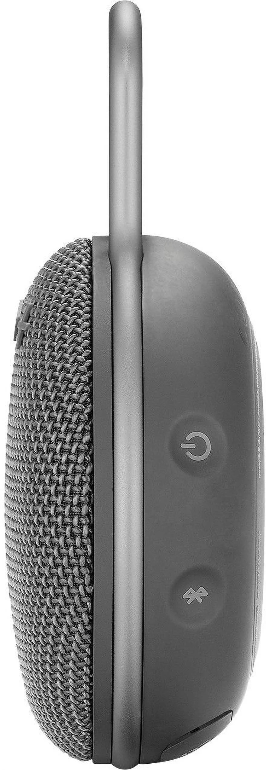 Gray Wireless New Speaker JBL Like (Refurbished) Clip JBLCLIP3GRY 3 Bluetooth Portable Restored