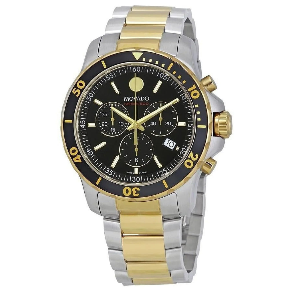 Dial Chronograph Movado Men's 2-Tone Black 2600146 Watch -
