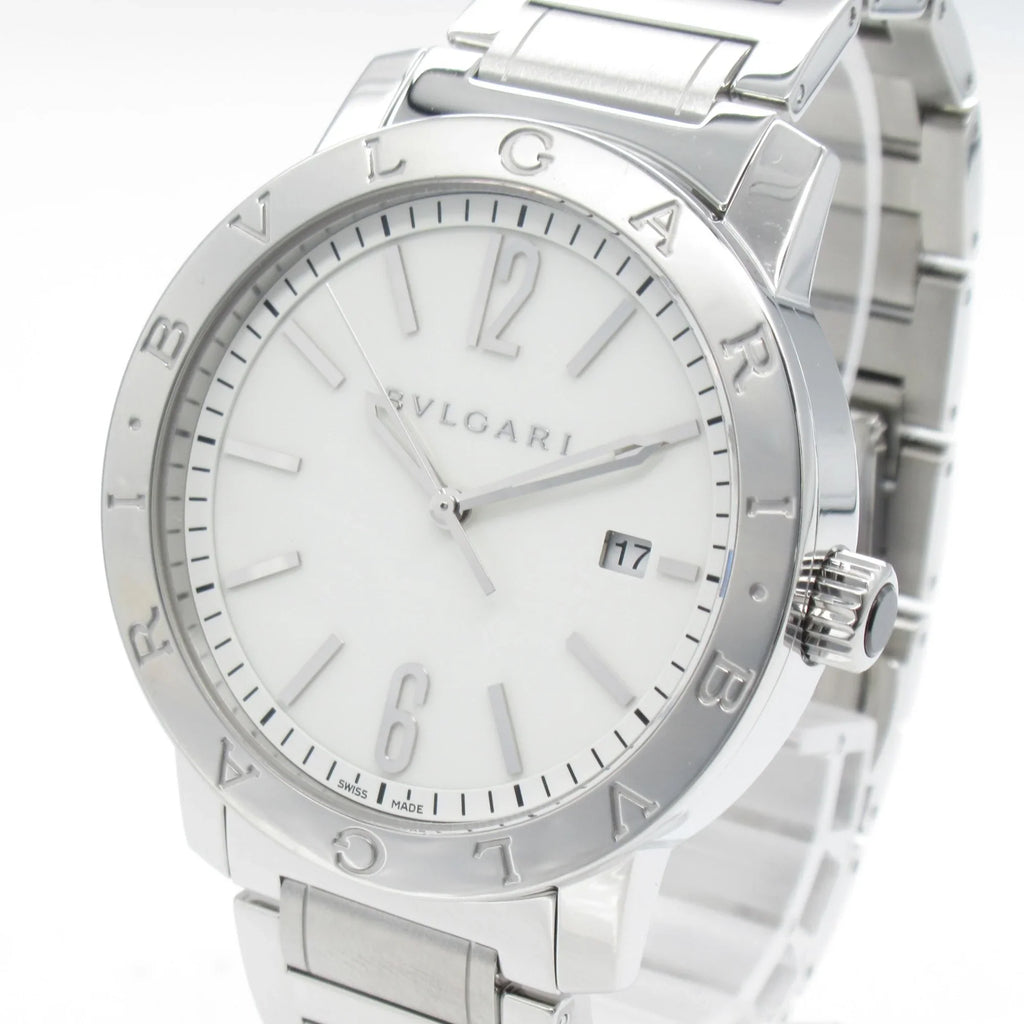BVLGARI BB41S Wrist Watch Watch Automatic Wrist Bvlgari Stainless Steel (Good) Bvlgari White Mechanical BB41S Pre-Owned Watch