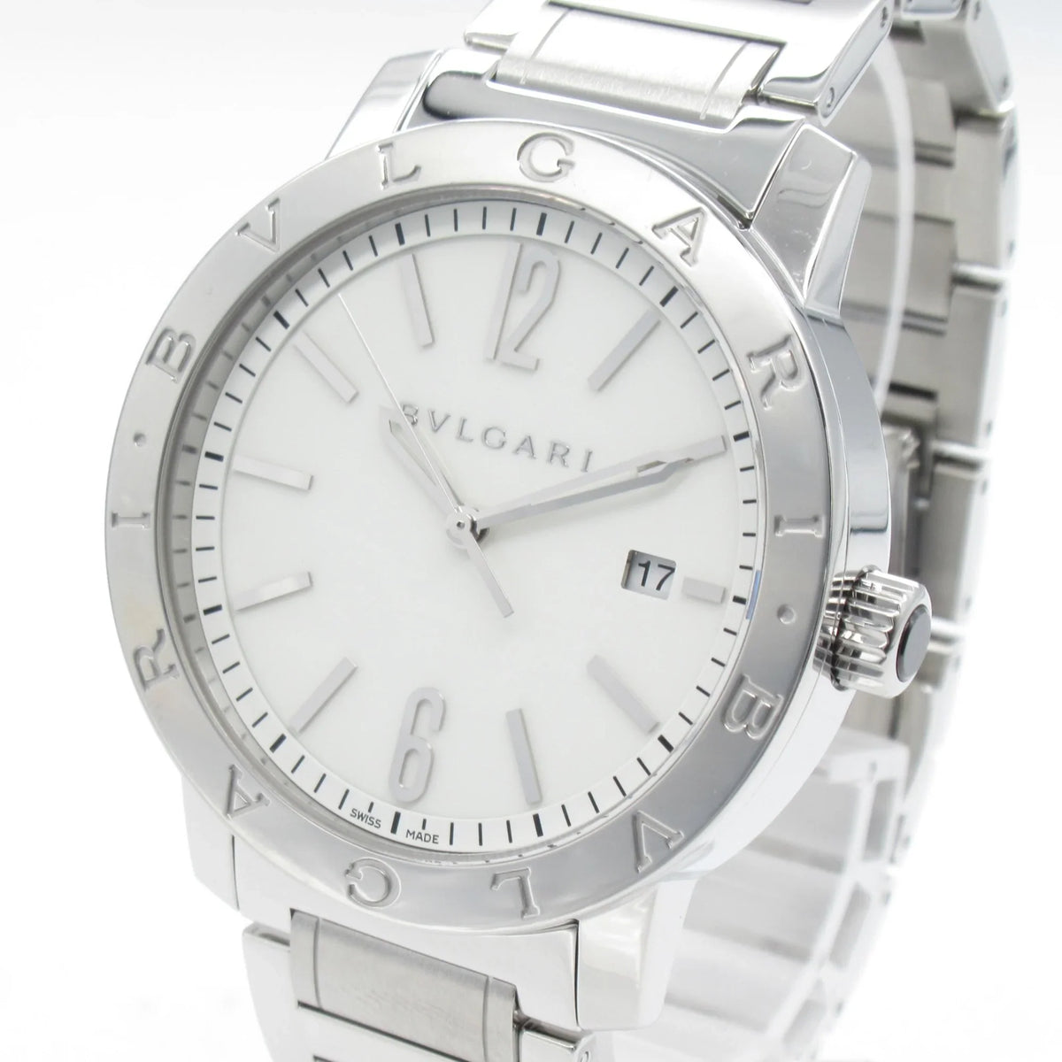 BVLGARI BB41S Wrist Watch Watch Automatic Wrist Bvlgari Stainless Steel (Good) Bvlgari White Mechanical BB41S Pre-Owned Watch