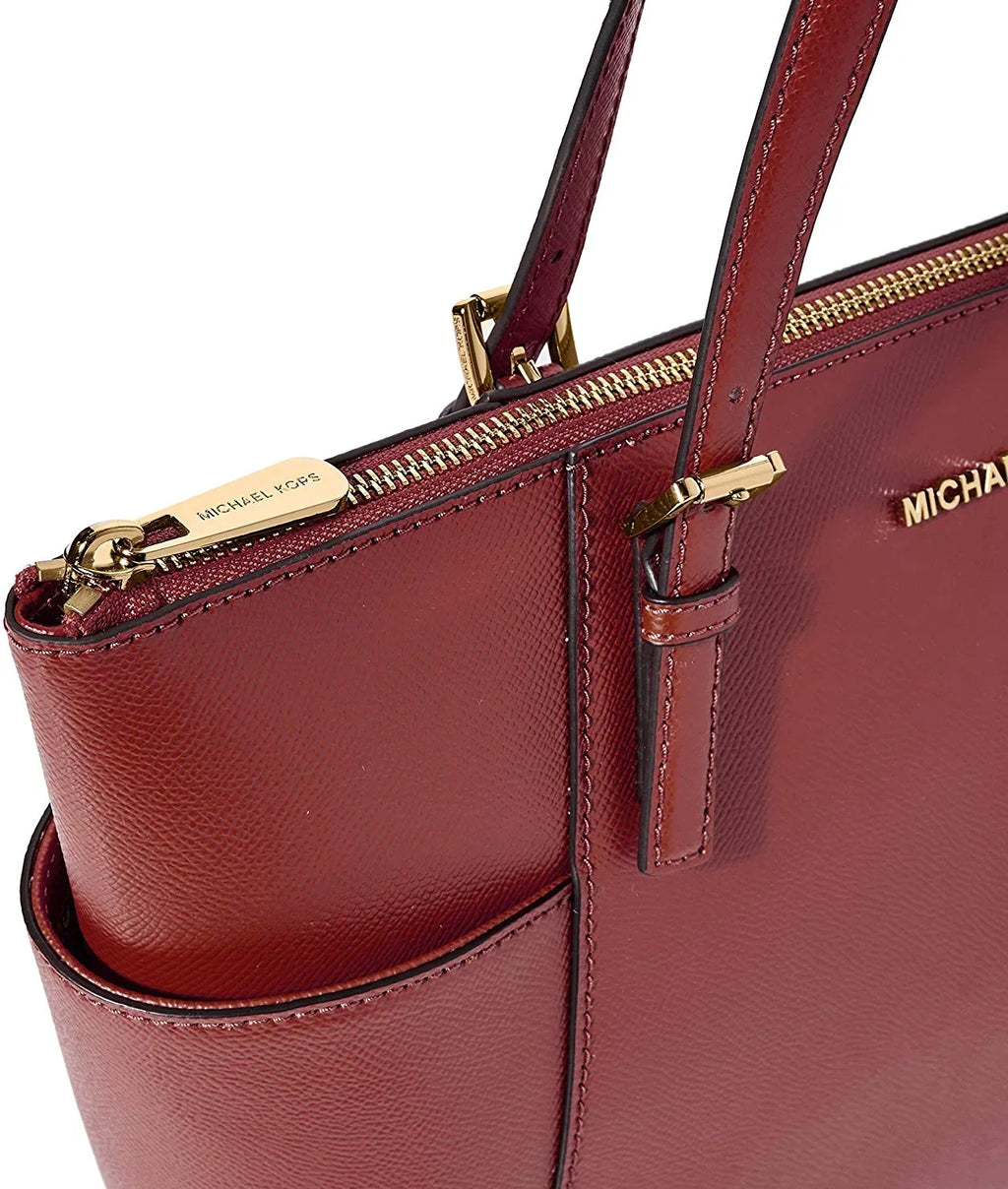 Michael Top-Zip MICHAEL Kors (Brandy) Tote 30F2GTTT8L-626 Set Jet Womens