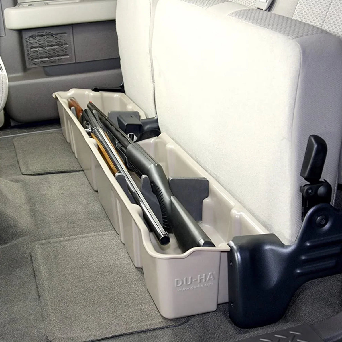 Incl. 2011-2012 Underseat Gun F150 Storage; Fits select: 2013-2014 SUPER CAB, Vehicles Gray; DU-HA DU-HA F150 Subwoofer; Rack/Organizer; Factory w/o 20096