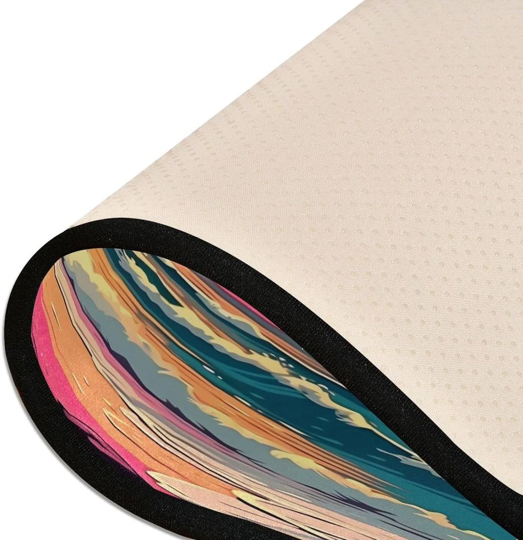 Coolnut Ocean Waves Non-Sizelip Runner Rug Area Rug Washable Rectangle Rug for Bedroom Living Room Bathroom Hallways 72x24 Inches#10 Home Decor