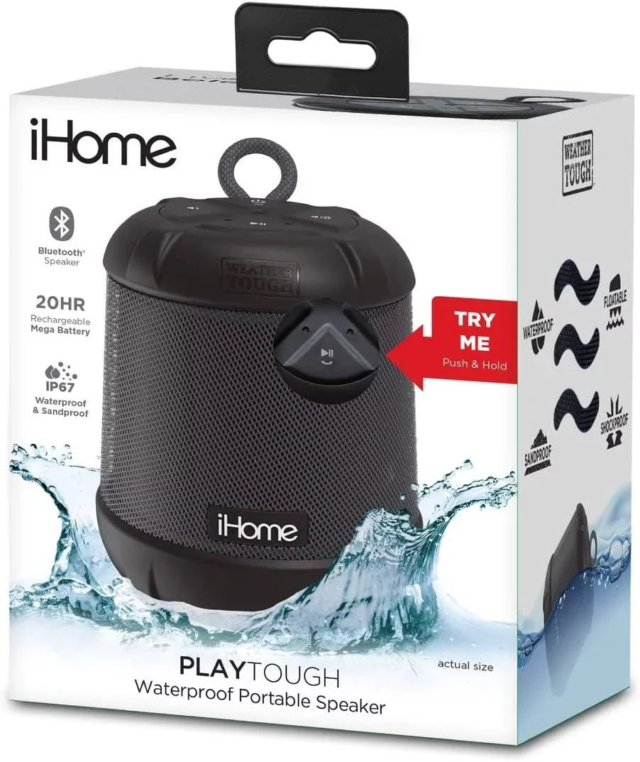 with Portable Life Speaker iHome Waterproof Battery Bluetooth 20HR