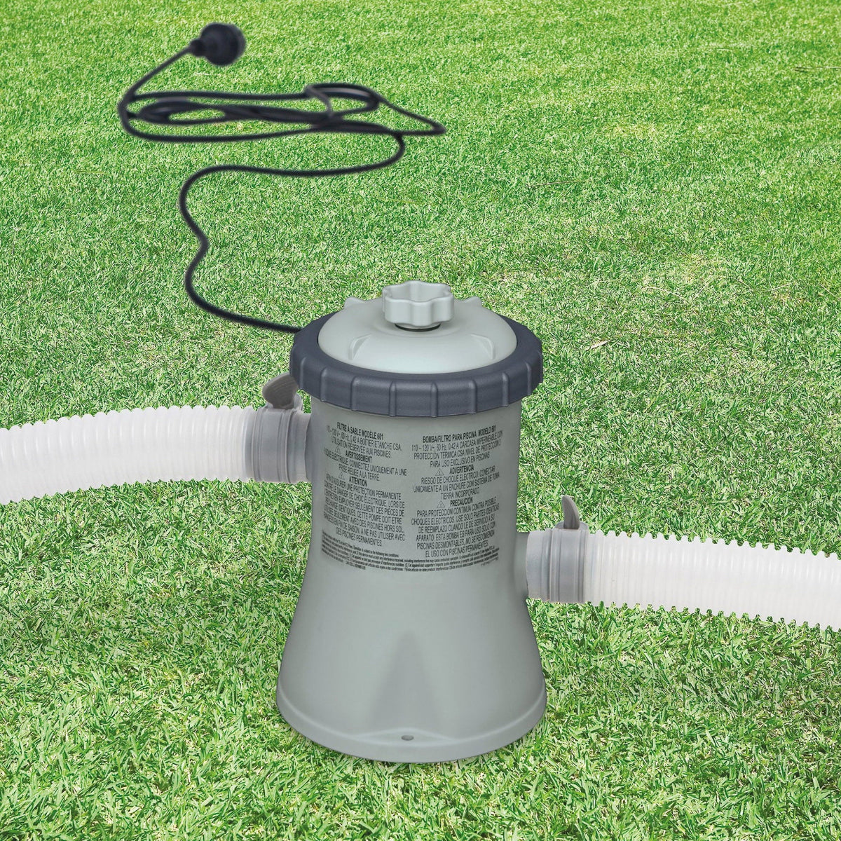 Frame Filter + 2.5 x 330 GPH Pool Pump Intex Foot Round Ground 10 Above Metal
