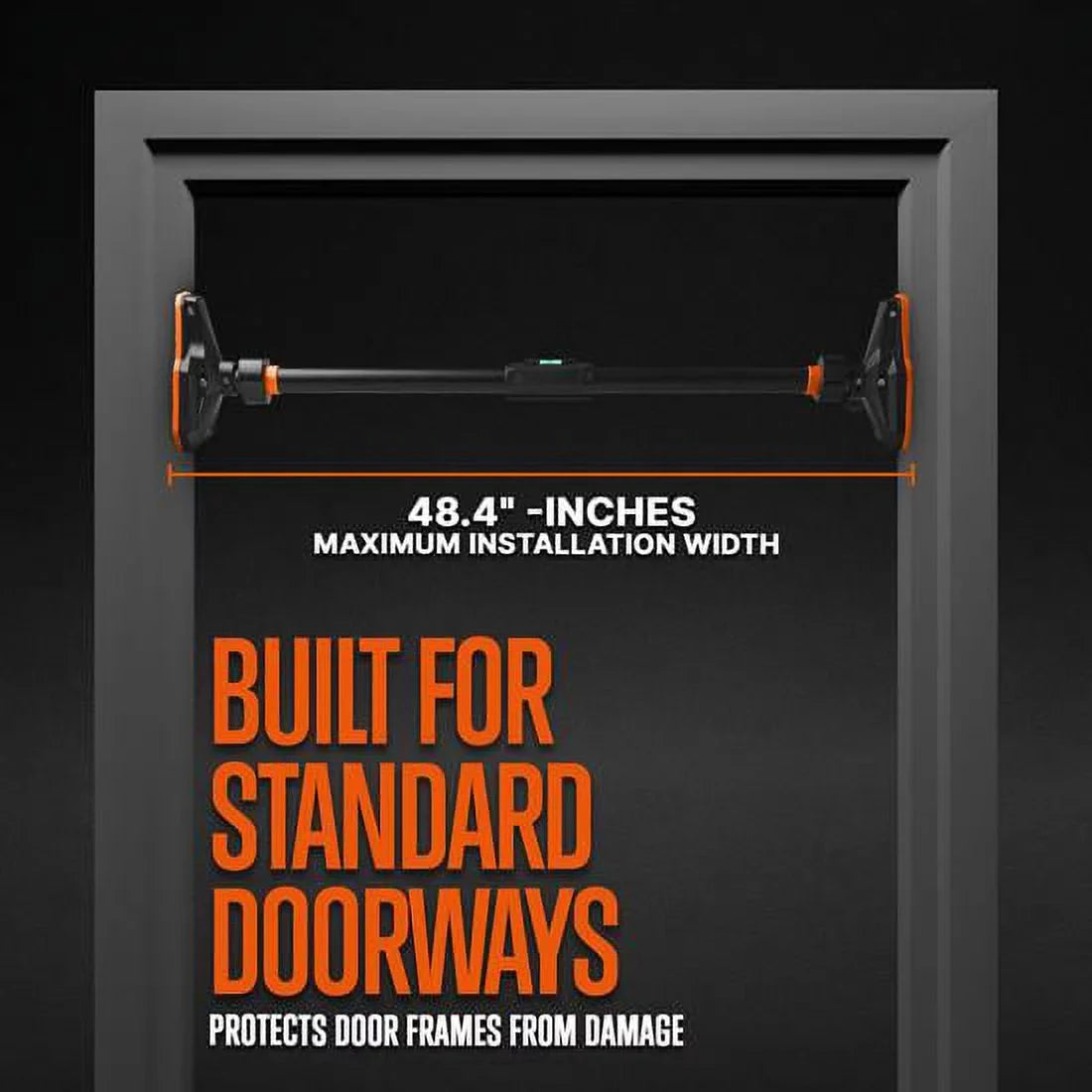 Adjustable color SQUATZ ,orange 37 inches, Bar Pull-up -Adjustable and 48” Width black 56 to