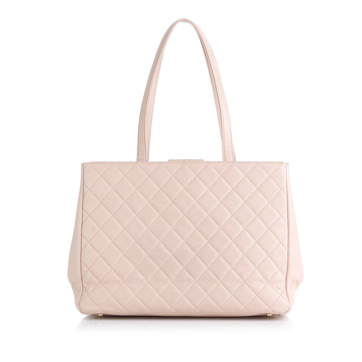 Tote Shopping Affinity Unisex Authenticated Tote Caviar Business Pink Bag (Good) Pre-Owned Leather