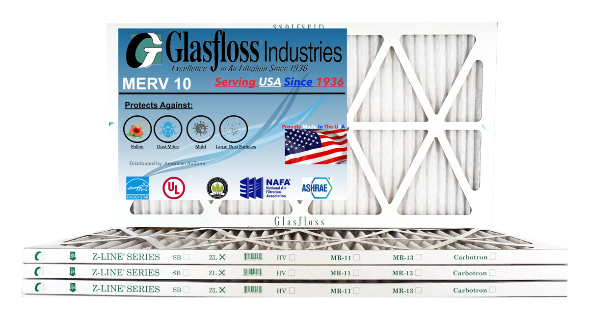 Air 15x30x1 inch) in 29.5x7/8 - 10 14.5 Glasfloss - -Qty:4 (Actual - Made USA Filter x MERV Furnace dimension: