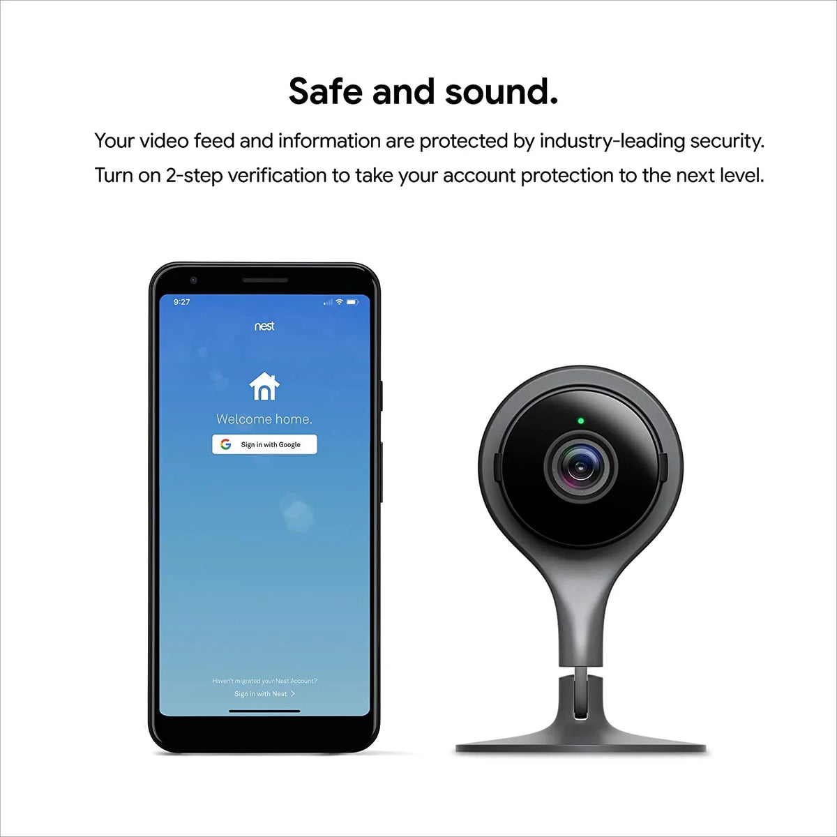 with for Cam Alerts Camera Security Camera Wired Surveillance Control Nest Mobile Get Your - 24/7 Home - Indoor and Vision Phone Indoor Night and Live Video with -