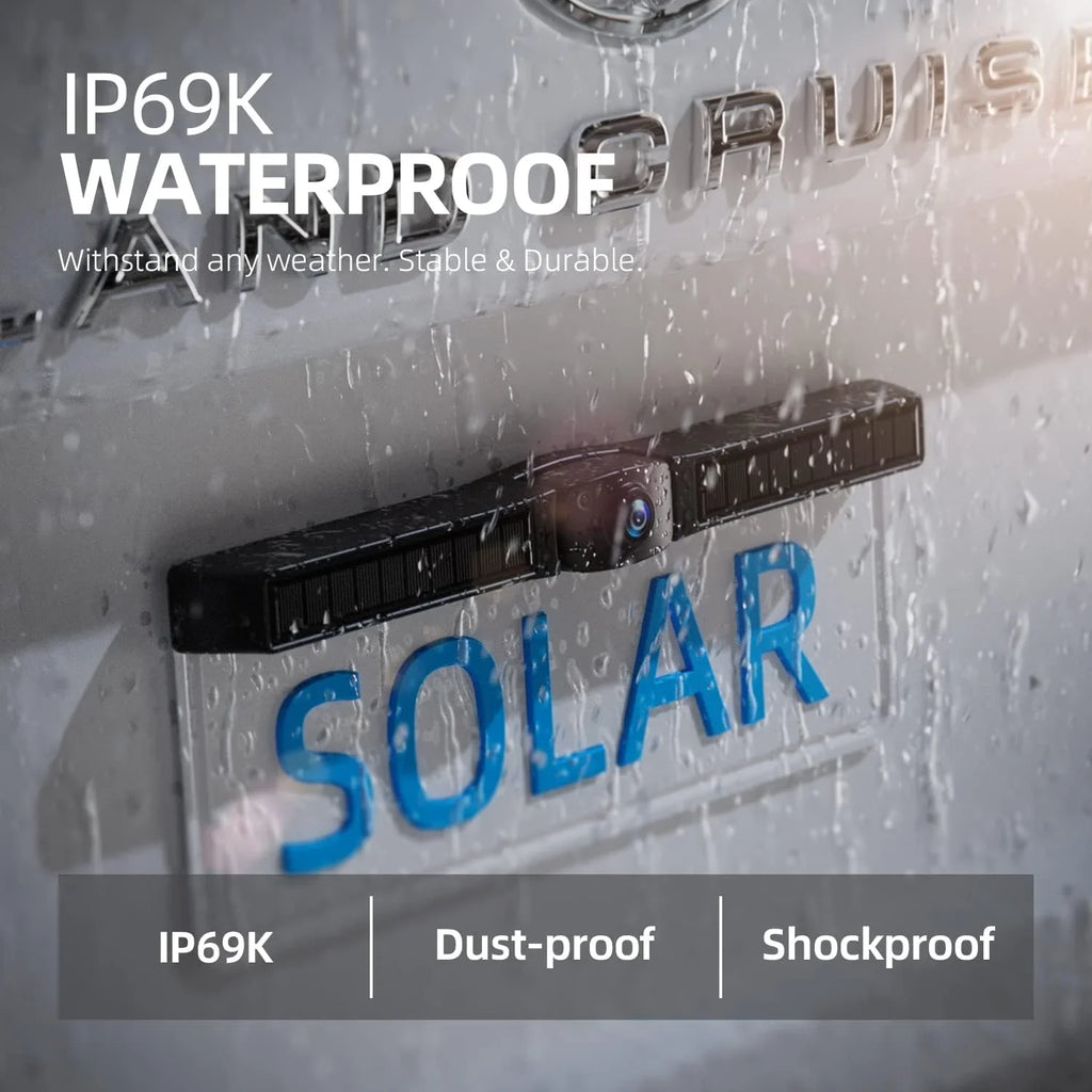 Truck IP69K with Install, Reverse for 3 Solar Battery, Backup RV IR DIY Camera HD 1080P Vision Mins Car Monitor A1TYZX7 Erapta Camera Waterproof Night 4800mAh Wireless