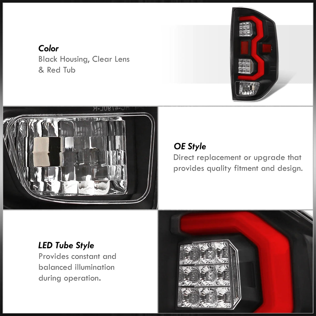14 17 Signal 2018 Brake Housing 2015 Stop Pair 2020 19 Lens 2016 2021 For 16 Tube Tail Black 2014 Compatible/Replacement Distributors 18 Tundra 21 AJP Lights 2019 2017 LED Lamps 20 Red Clear 15