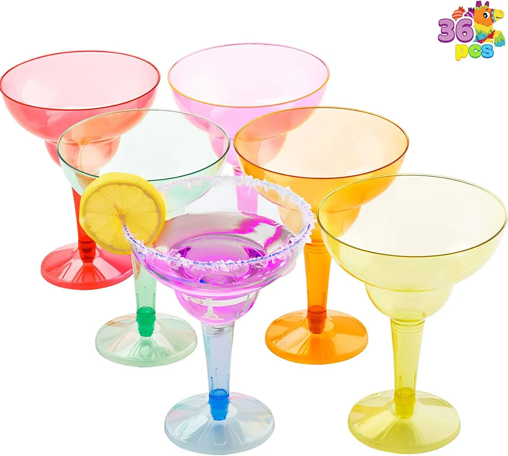 Party Fiesta JOYIN Margarita Taco Theme oz Party Pcs Cups De Glasses Margarita Cinco Mexican Fun,Plastic Mayo Decorations,12 Supplies Cinco Decoration De Party Plastic 48 for Glasses Mayo
