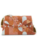 Leather Zaya Purse ANIMA Handbag Picasso Patterned Strap Single Neutral Beige IRIS Women's