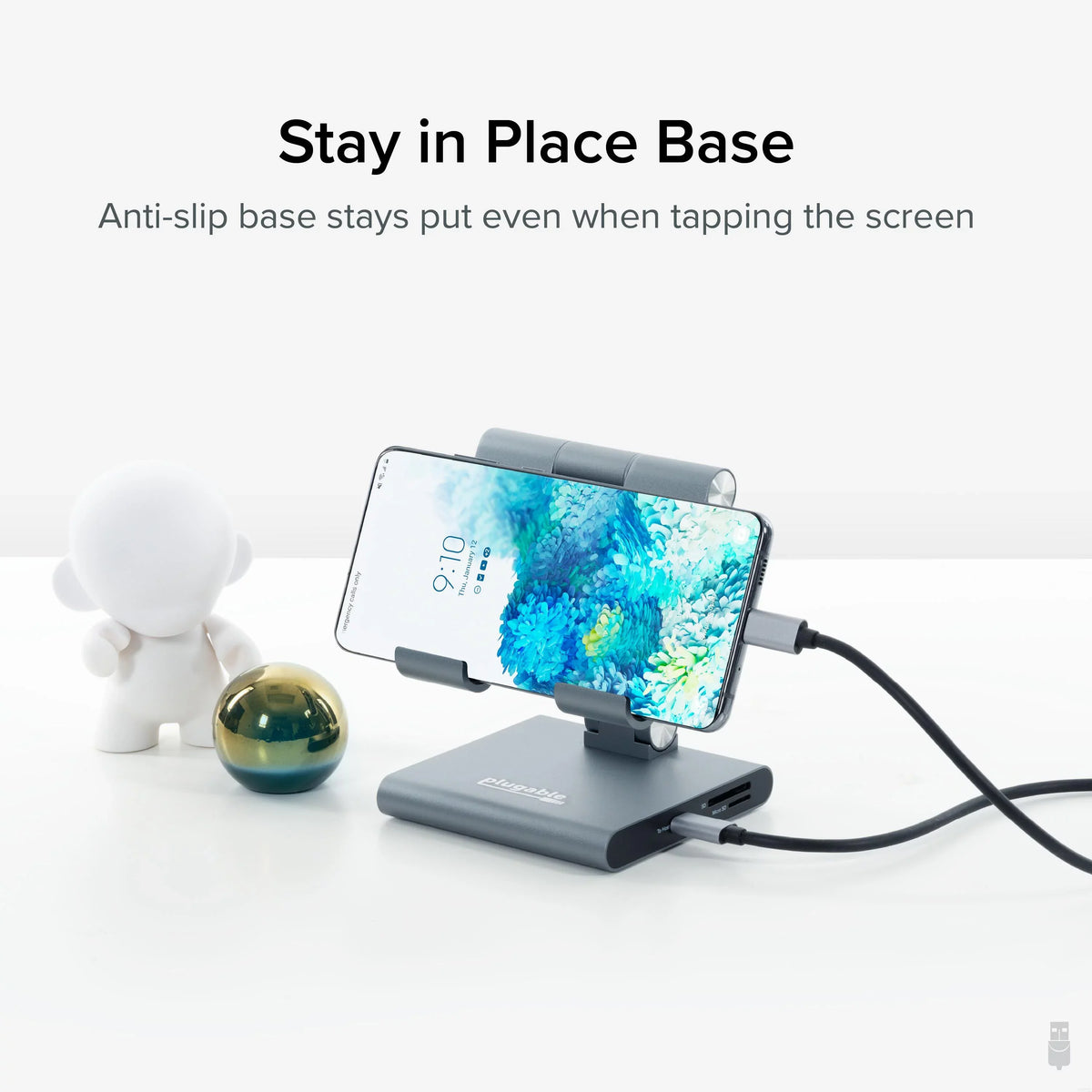 100W 8-in-1 Windows, iPad USB-C Phones, with USB for USB-C Charging Pass-through C iPadOS, and USB, Station Tablets HDMI, Docking Compatible 1x Plugable Stand, SD, Audio, and 2x with Hub,