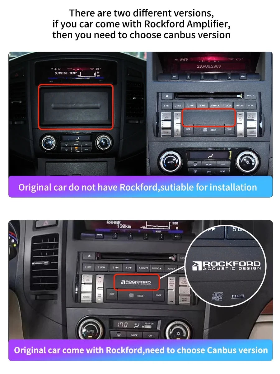4 - With For Android V90 Navi Radio 2014 Carplay Pajero V80 Screen Stereo GPS 2006 Android Auto Mitsubishi Car