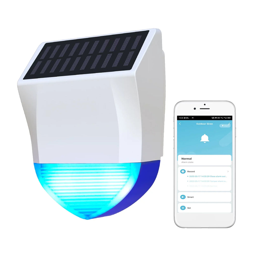 Ipx5 GoolRC Alarm Alarm Powered DeviceAlarm Sound Bt 5.0 Time apparatus,App Solar Waterproof Real Sound Smart Owsoo Apparatus WifiAlarm