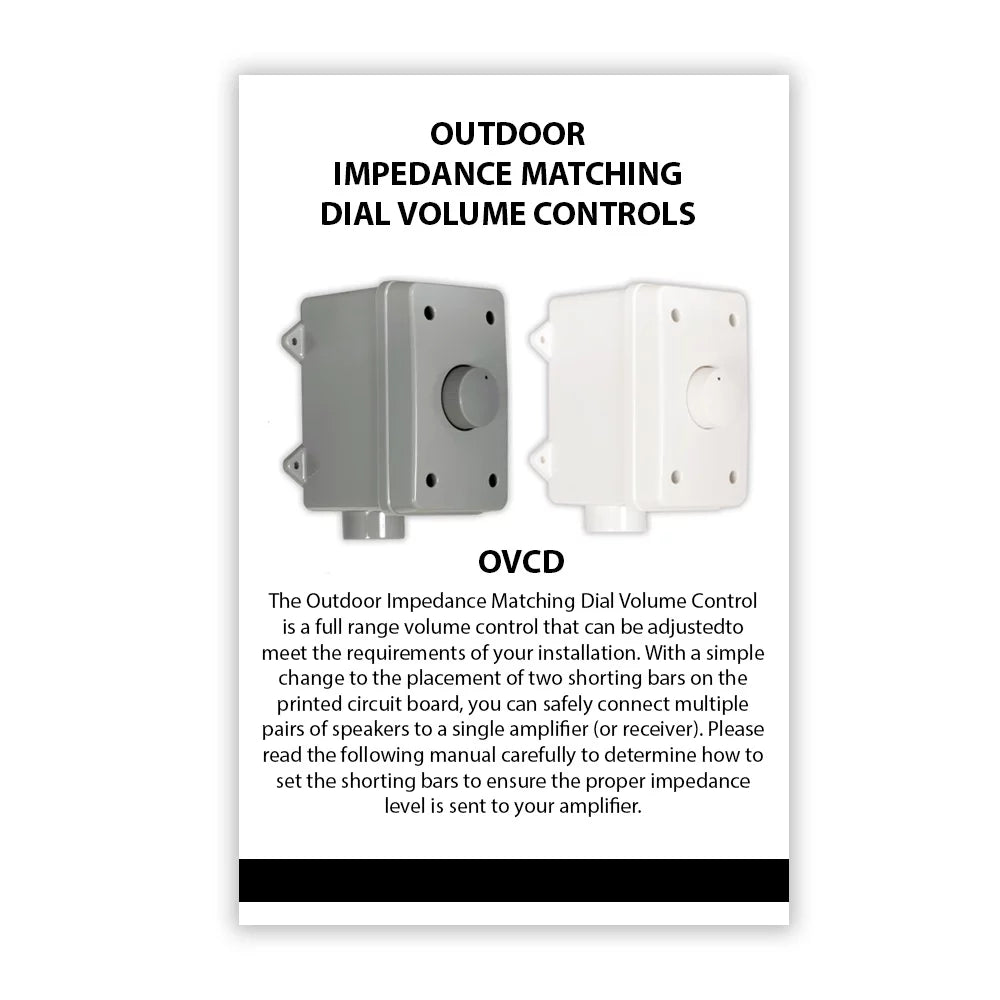 Solutions Set Weatherproof Gray OVCDG Theater exterior 3 Piece Volume Controls