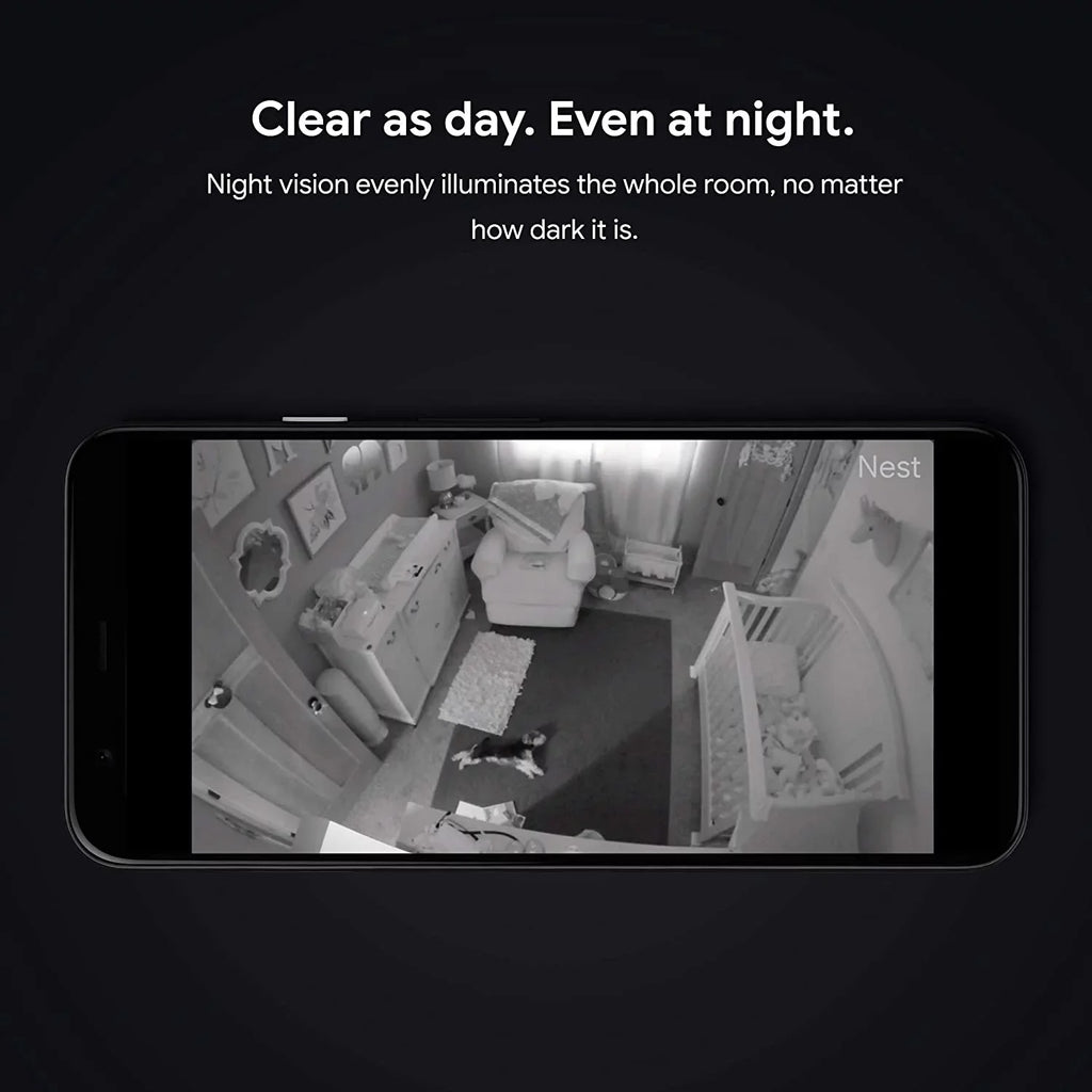 with for Cam Alerts Camera Security Camera Wired Surveillance Control Nest Mobile Get Your - 24/7 Home - Indoor and Vision Phone Indoor Night and Live Video with -
