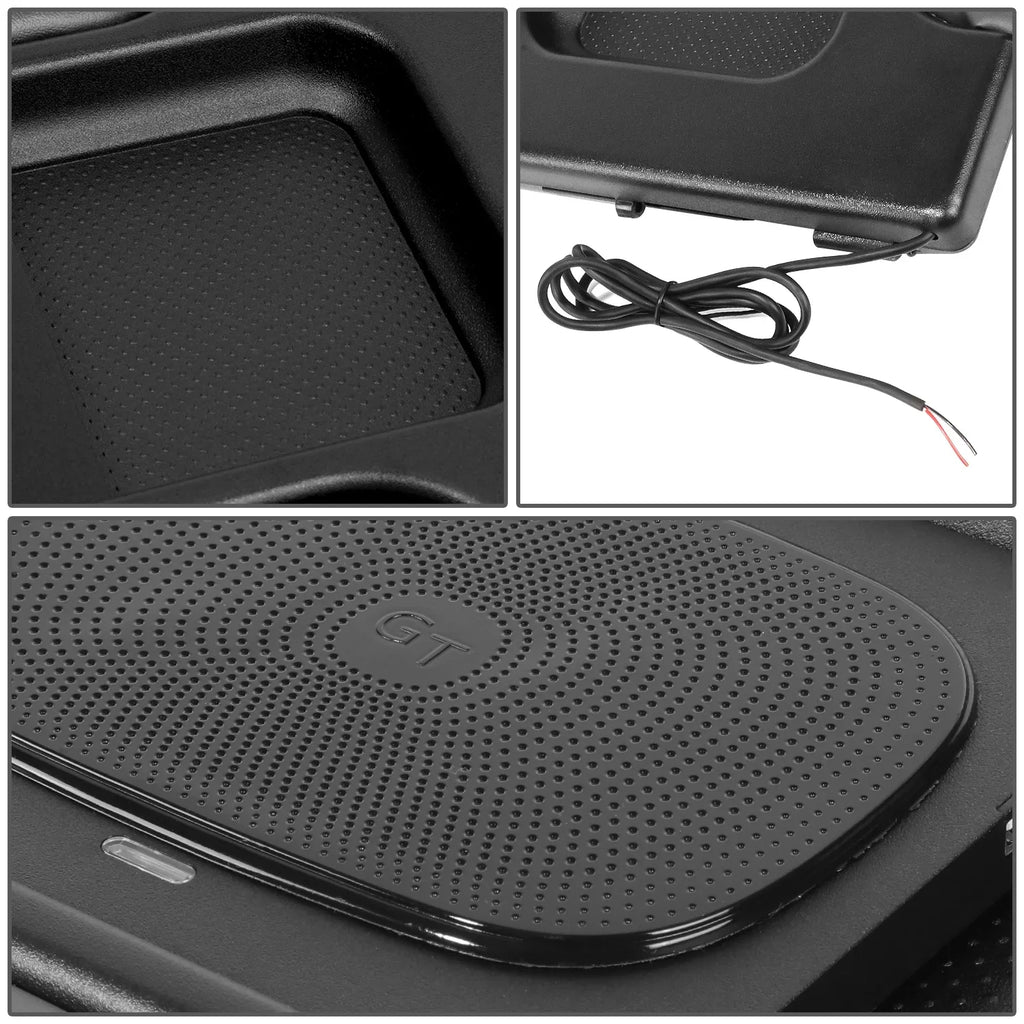 GECS-005-GY Escalade Truck Armrest Ports Repair with 2007 DNA Motoring Black Pickup Wireless Lid 2001 For USB Kit & Sierra to Charger Console Center