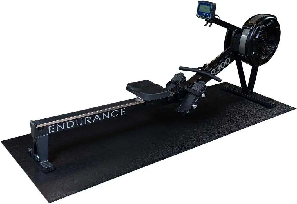 Foot Treadmills, Black Vinyl Body Long Mat Rowers Solid and for 9 Cardio Tools