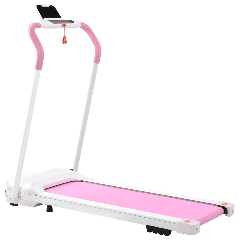 Compact Treadmill Machine Required, Treadmill Gym Fitness Exercise Workout Treadmill Running Installation for Home No Motorized Portable Treadmill Folding Home for White&Pi Electric Walking,
