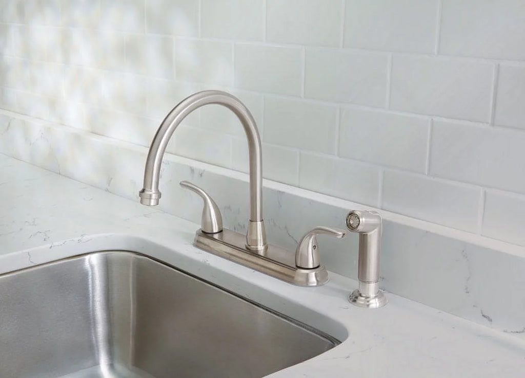 High Faucet Pacifica Sprayer Side Two with Arc Handle Kitchen OakBrook
