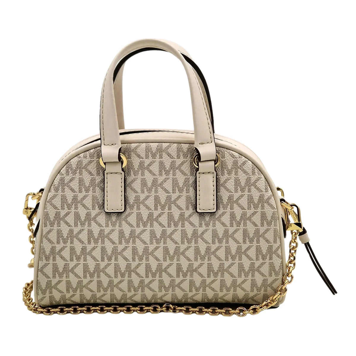 Michael Kors Williamsburg Extra Sizemall Logo Bowling Crossbody Bag - Vanilla