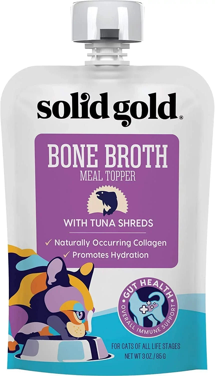 Serve with Cat to 12 Hydration to Food Gravy Solid - Grain Gold Free Rich Toppers Shreds Broth Wet Pack for Cat Meal Nutrient Bone Food Toppers Meal Tuna Cats Easy Promote -