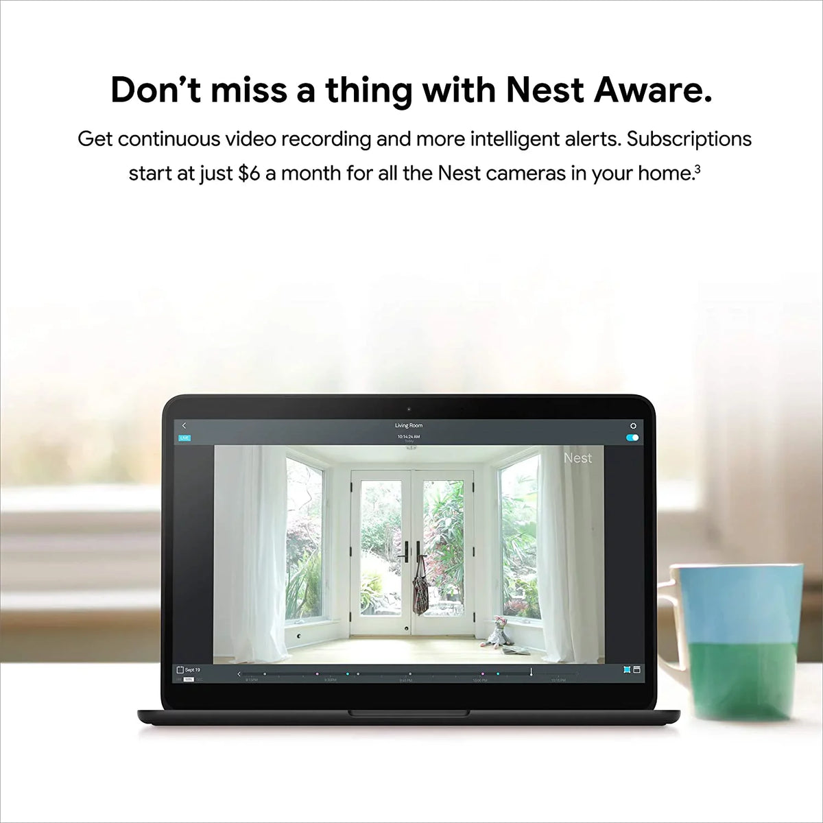 with for Cam Alerts Camera Security Camera Wired Surveillance Control Nest Mobile Get Your - 24/7 Home - Indoor and Vision Phone Indoor Night and Live Video with -