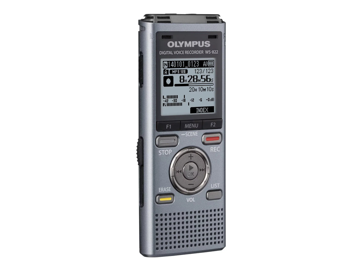 Gray Metallic, Voice Digital Olympus 4GB Recorder, WS-822