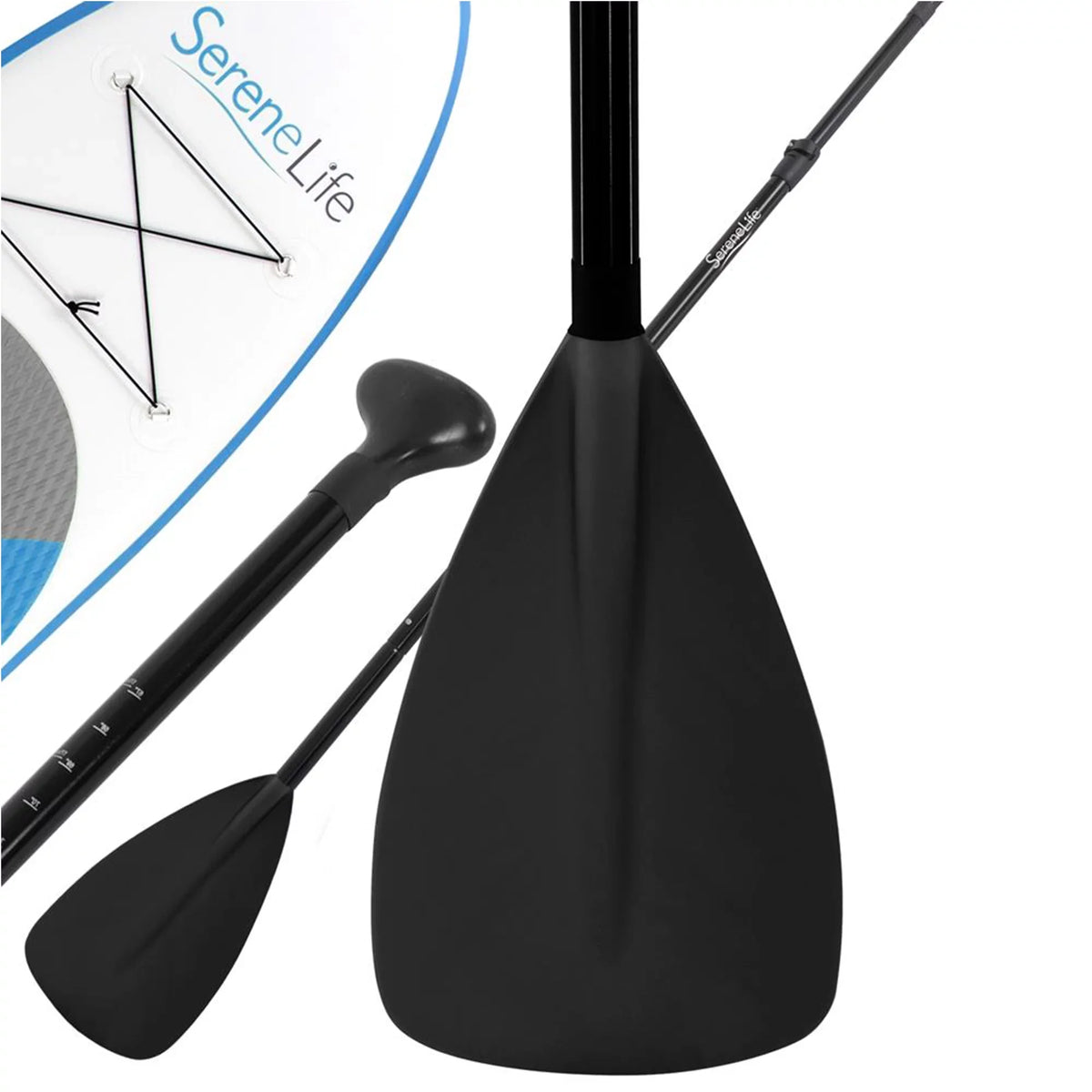 with Adjustable Boards Up for Stand Universal Paddle Height Oar Serenelife