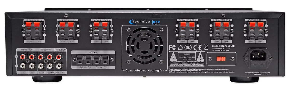 Home Zone, Theater Technical Receiver+12) Bluetooth 6000w 8" Speakers+EQ Pro 6)
