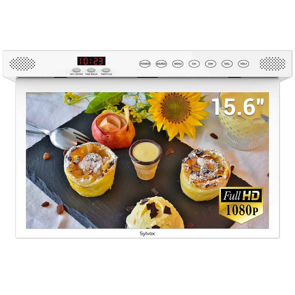 SYLVOX Play, Assistant Smart WiFi 15.6 TV Built-in Cabinet Bluetooth FHD Kitchen Under TV, TV, Smart inch Android Support 1080P