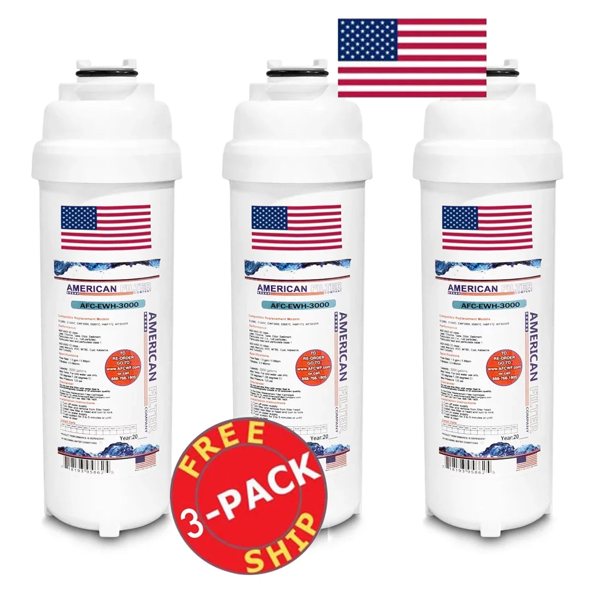 '- # Filter AFC-EWH-3000 LMABFDWSLK Brand AFC with U.S.A. Compatible liquid Model - , Filters in , 3 Made ,