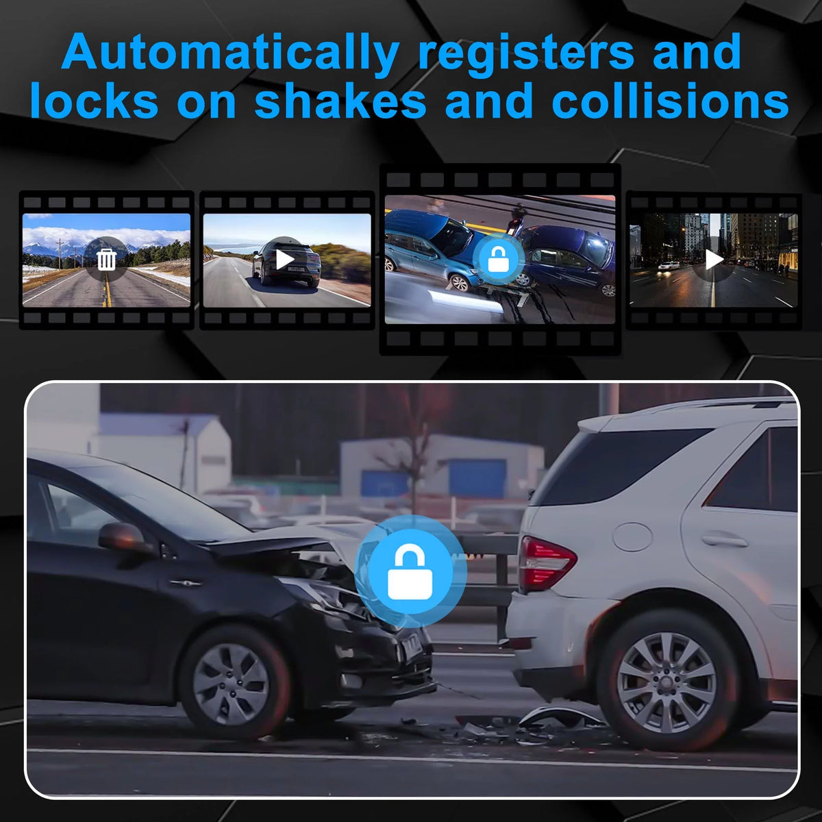 Backup Night Screen Rear 1080P Vision, Camera, IPS Car with G-Sensor, Mirror View Touch Driving Recorder Dual TSV Camera, Dash Cam