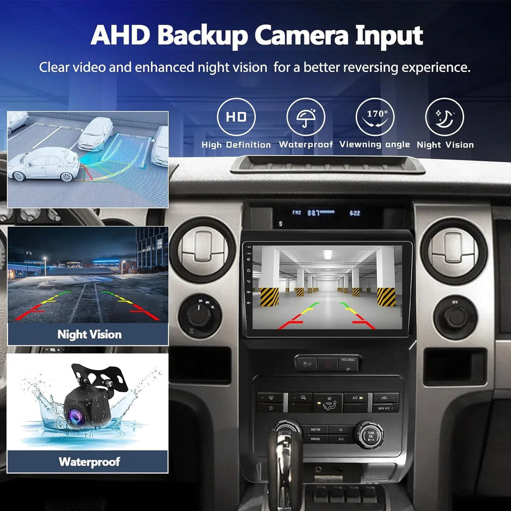 2012 HD Stereo 11 Car Car Radio, 2009 2010 F150 GPS Navigation FM/WiFi THONZER Wireless with Radio Android Android Bluetooth 9” Camera&MIC Auto Backup with CarPlay Touchscreen SVT 2011 Raptor for