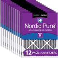 MERV Plus 14x25x1 (13_1/2x24_1/2) Filters 8 Pack Carbon Furnace 12 Air Pleated