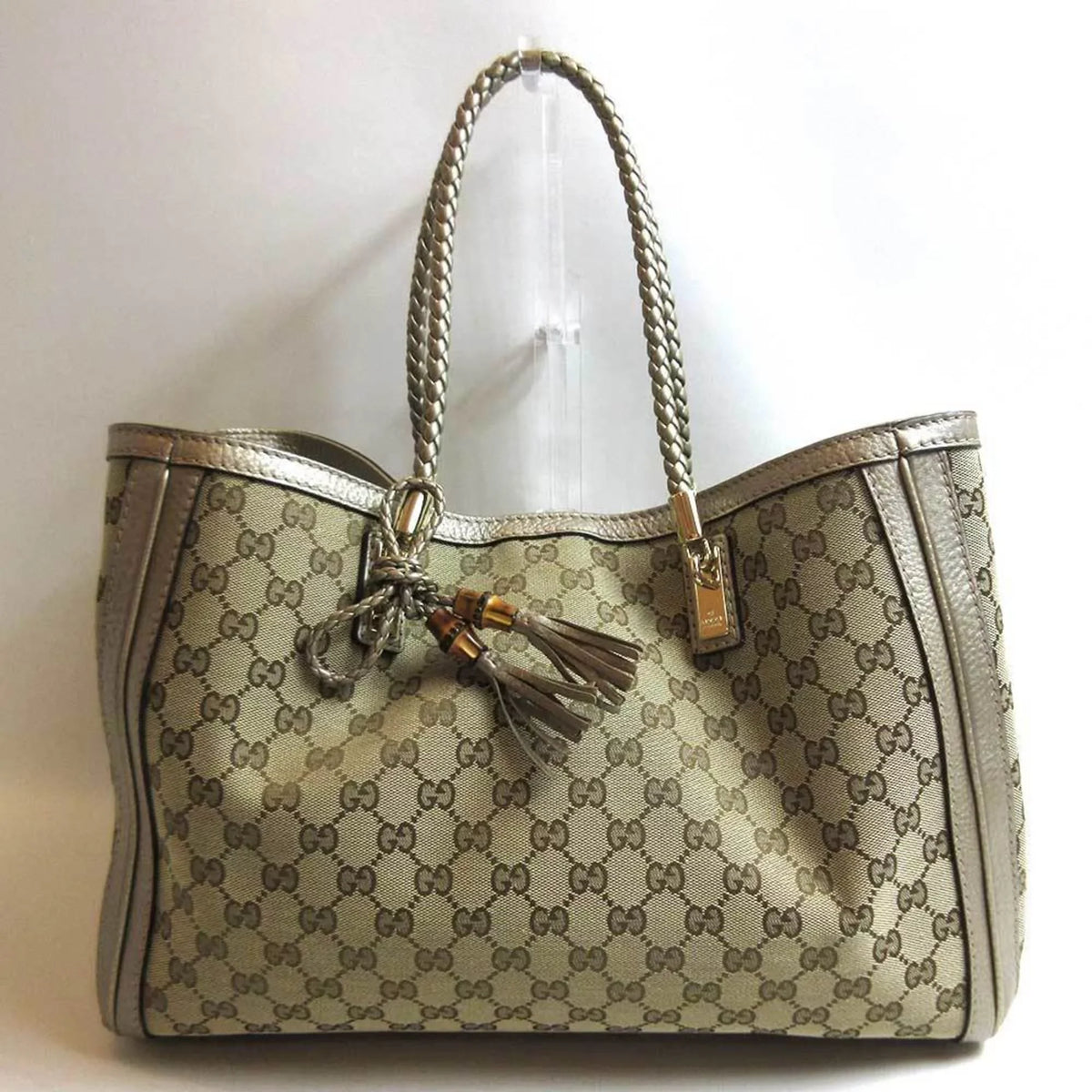 shoulder bag (Good) Vera GG 269945 tote bamboo canvas Pre-Owned