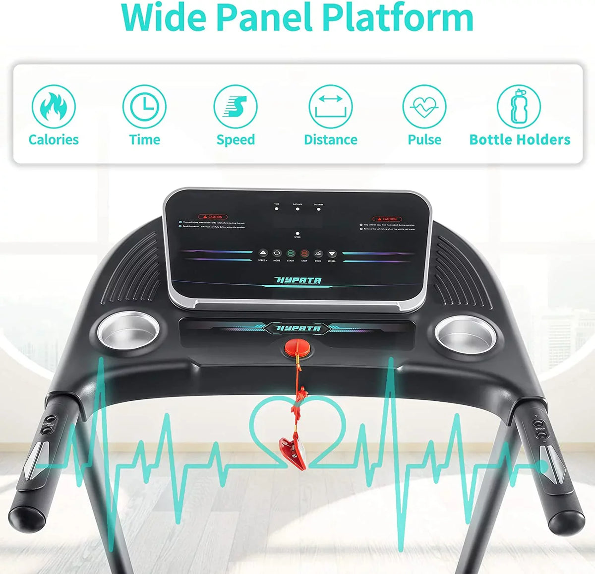 12 Exercise HP Electric Folding 2.5 SKOK Preset Running Home Incline, Programs for with Display, Max Treadmill LED and Walking Treadmill LBS Jogging Running 300 for Treadmill with Capacity Machine