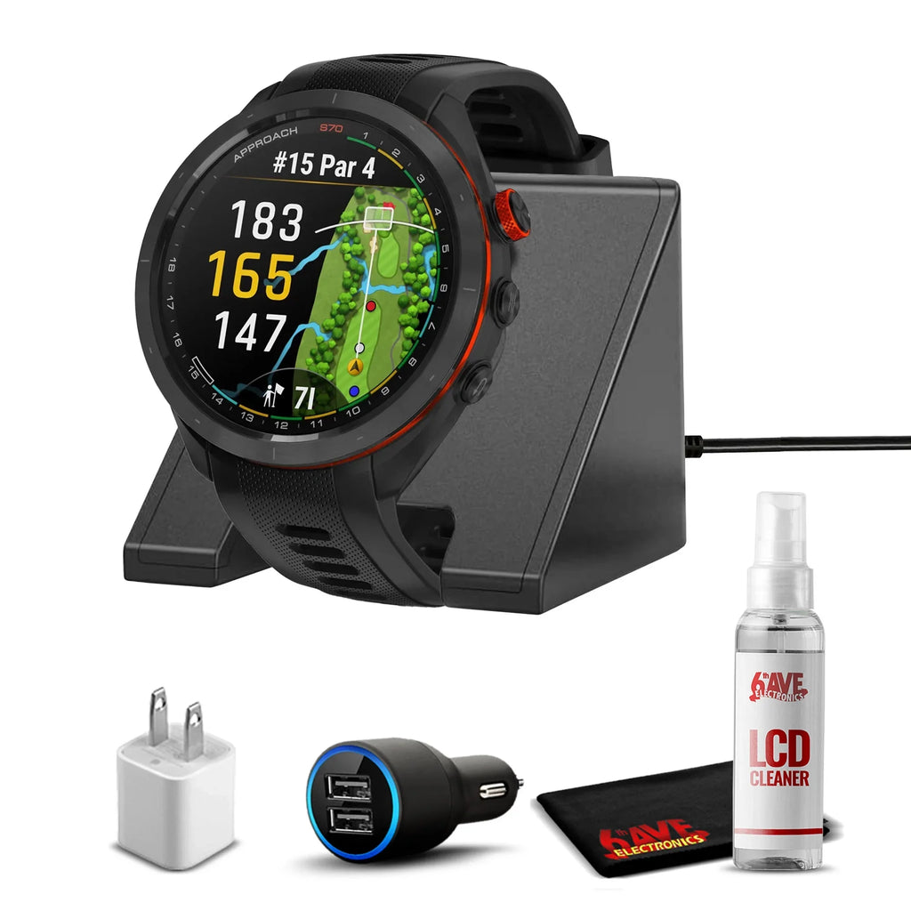 Garmin with (47mm) S70, Approach Accessories Black