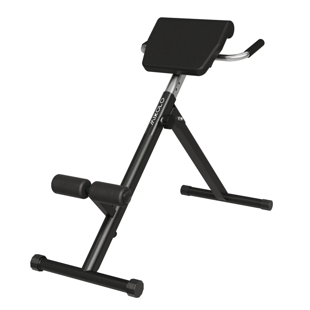 Heights 9 300LBS Training. Chair, Roman Bench for with Foldable Strength Adjustable Capacity, Exercise Hyperextension Mikolo